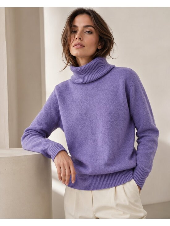 Apt. 9 Sweaters - APT. 9 100% Cashmere Turtleneck Sweater Purple Women’s M Quiet Luxury